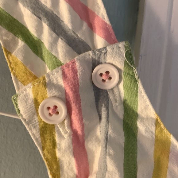 Mini Boden girls dress. Crisscross back stripe pattern. Worn once. Size 9-10y - Picture 3 of 8